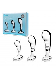 Набор из 3 стальных стимуляторов простаты Stainless Steel P-spot Training Set - b-Vibe - в Ноябрьске купить с доставкой