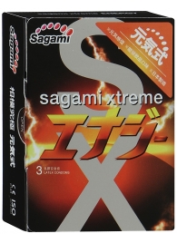 Презервативы Sagami Xtreme ENERGY с ароматом энергетика - 3 шт. - Sagami - купить с доставкой в Ноябрьске