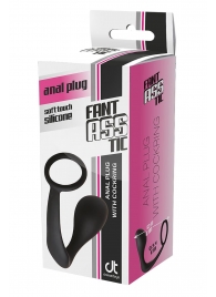 Черное эрекционное кольцо с анальной пробкой Anal Plug With Cockring - Dream Toys - в Ноябрьске купить с доставкой