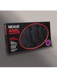 Набор из 3 массажеров простаты чёрного цвета NEXUS ANAL STARTER KIT - Nexus Range - в Ноябрьске купить с доставкой