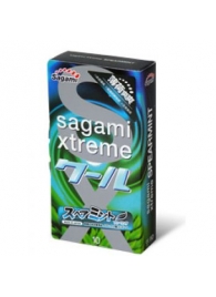 Презервативы Sagami Xtreme Mint с ароматом мяты - 10 шт. - Sagami - купить с доставкой в Ноябрьске