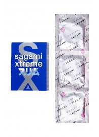 Розовые презервативы Sagami Xtreme FEEL FIT 3D - 3 шт. - Sagami - купить с доставкой в Ноябрьске