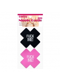 Набор из 2 пар пэстисов Cross Pattern Nipple Pasties - Lovetoy - купить с доставкой в Ноябрьске