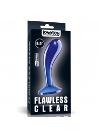 Синяя анальная втулка Flawless Clear Prostate Plug 6.0 - 15 см. - Lovetoy - в Ноябрьске купить с доставкой