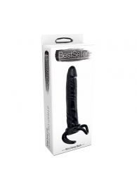 Чёрная насадка-фаллос для двойного проникновения INFLATABLE DILDO SLIM DONG  - 13,5 см. - Toyz4lovers - в Ноябрьске купить с доставкой