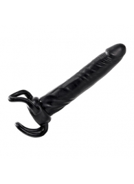 Чёрная насадка-фаллос для двойного проникновения INFLATABLE DILDO SLIM DONG  - 13,5 см. - Toyz4lovers - в Ноябрьске купить с доставкой