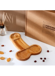 Деревянное блюдо для подачи в форме члена (32,5 х 20 х 1,7 см) - Сима-Ленд - купить с доставкой в Ноябрьске