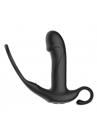 Черный пульсирующимй массажер простаты с вибрацией и пультом ДУ - 17,1 см. - Secwell - в Ноябрьске купить с доставкой