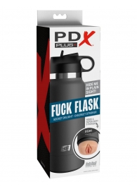 Серый мастурбатор в виде бутылки F*ck Flask - Pipedream - в Ноябрьске купить с доставкой