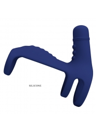 Синяя вибронасадка на пенис Vibrating Penis Sling - Baile - в Ноябрьске купить с доставкой