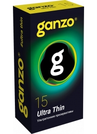 Прозрачные ультратонкие презервативы Ganzo Ultra thin - 15 шт. - Ganzo - купить с доставкой в Ноябрьске