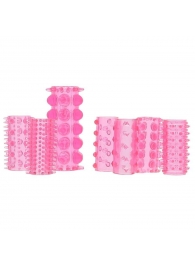 Набор из 7 розовых насадок на пенис ONE-A-DAY PENIS SLEEVES PINK - Seven Creations - в Ноябрьске купить с доставкой