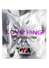 Прозрачное гелевое эрекционное кольцо с шипиками - Toyfa Basic - в Ноябрьске купить с доставкой