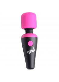 Розово-черный мини-вибромассажер 10X Vibrating Mini Silicone Wand - XR Brands