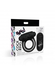 Черное эрекционное виброкольцо 28X Remote Control Vibrating Cock Ring   Bullet - XR Brands - в Ноябрьске купить с доставкой