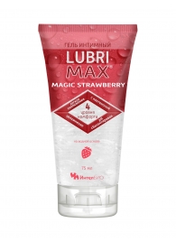 Интимный гель-смазка на водной основе Lubrimax Magic Strawberry - 75 мл. - ИнтелБИО - купить с доставкой в Ноябрьске