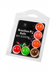 Набор из 6 шариков с ароматизированными массажными маслами Brazilian Balls - Secret Play - купить с доставкой в Ноябрьске