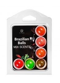 Набор из 6 шариков с ароматизированными массажными маслами Brazilian Balls - Secret Play - купить с доставкой в Ноябрьске