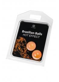 Набор из 2 шариков с массажным маслом Brazilian Balls с разогревающим эффектом - Secret Play - купить с доставкой в Ноябрьске