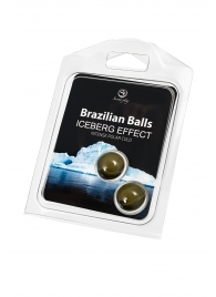 Набор из 2 шариков с массажным маслом Brazilian Balls с ледяным эффектом - Secret Play - купить с доставкой в Ноябрьске