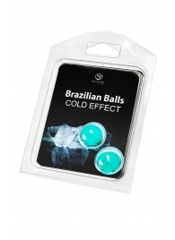 Набор из 2 шариков с массажным маслом Brazilian Balls с охлаждающим эффектом - Secret Play - купить с доставкой в Ноябрьске