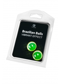 Набор из 2 шариков с массажным маслом Brazilian Balls с эффектом вибрации - Secret Play - купить с доставкой в Ноябрьске