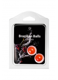 Набор из 2 шариков с массажным маслом Brazilian Balls с ароматом вишни - Secret Play - купить с доставкой в Ноябрьске