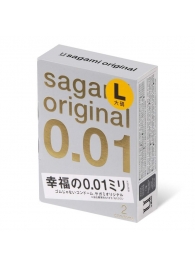 Презервативы Sagami Original 0.01 L-size увеличенного размера - 2 шт. - Sagami - купить с доставкой в Ноябрьске