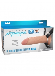 Полый страпон на ремнях 6’’ Hollow Silicone Strap-on - Pipedream - купить с доставкой в Ноябрьске