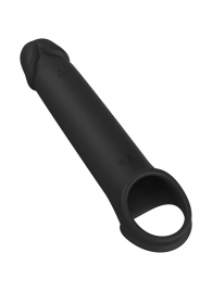 Черная насадка-удлинитель с вибрацией Vibrating Extender With Remote - Dream Toys - в Ноябрьске купить с доставкой