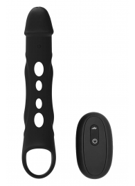 Черная насадка-удлинитель Vibrating Extender With Remote с вибрацией - Dream Toys - в Ноябрьске купить с доставкой