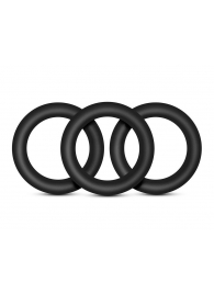 Набор из 3 черных эрекционных колец Black Small Penis Rings - Blush Novelties - в Ноябрьске купить с доставкой
