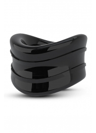 Черное эрекционное кольцо на мошонку Beef Ball Stretcher Snug - Blush Novelties - в Ноябрьске купить с доставкой