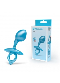 Голубая анальная пробка для массажа простаты Bulb Silicone Prostate Plug - 10,7 см. - b-Vibe - в Ноябрьске купить с доставкой