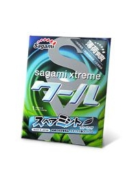 Презерватив Sagami Xtreme Mint с ароматом мяты - 1 шт. - Sagami - купить с доставкой в Ноябрьске
