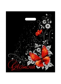 Черный пакет Glamour с вырубной ручкой (38х47 см) - Сима-Ленд - купить с доставкой в Ноябрьске