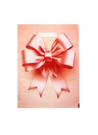 Пакет с принтом в виде банта с вырубной ручкой (30х40 см) - Сима-Ленд - купить с доставкой в Ноябрьске