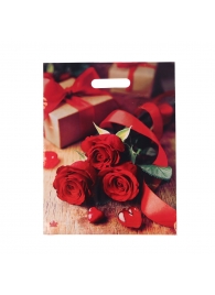 Пакет с принтом в виде роз (31х40 см) - Сима-Ленд - купить с доставкой в Ноябрьске