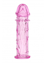 Розовая насадка фаллической формы - 12,5 см. - A-toys - в Ноябрьске купить с доставкой
