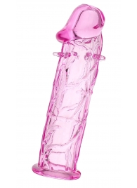 Розовая насадка фаллической формы - 12,5 см. - A-toys - в Ноябрьске купить с доставкой
