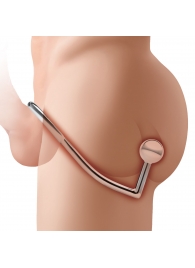 Кольцо на пенис с анальным стимулятором Stainless Steel Anal Hook   Cock Ring - BlueLine - в Ноябрьске купить с доставкой