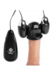 Черная стимулирующая насадка для головки полового члена Multi Speed Vibrating Penis Head Teaser - XR Brands - в Ноябрьске купить с доставкой