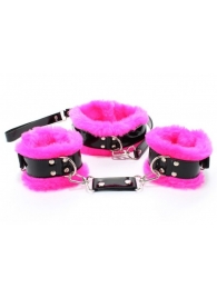 Набор с розовым мехом BDSM Light - БДСМ Арсенал - купить с доставкой в Ноябрьске