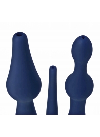 Набор из 3 универсальных насадок для анального душа Universal 3 Piece Silicone Enema Attachment Set - XR Brands - купить с доставкой в Ноябрьске