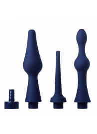 Набор из 3 универсальных насадок для анального душа Universal 3 Piece Silicone Enema Attachment Set - XR Brands - купить с доставкой в Ноябрьске