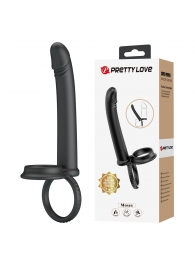 Черная насадка для двойного проникновения Moses - Baile - купить с доставкой в Ноябрьске