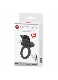 Черное эрекционное кольцо с вибропулей - Baile - в Ноябрьске купить с доставкой