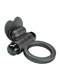 Черное эрекционное кольцо с вибропулей - Baile - в Ноябрьске купить с доставкой