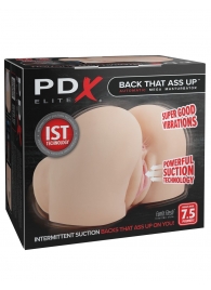 Телесный мастурбатор-полуторс с вибрацией и эффектом всасывания Back That Ass Up - Pipedream - в Ноябрьске купить с доставкой