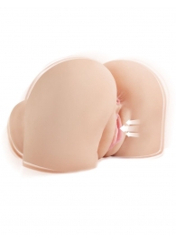 Телесный мастурбатор-полуторс с вибрацией и эффектом всасывания Back That Ass Up - Pipedream - в Ноябрьске купить с доставкой